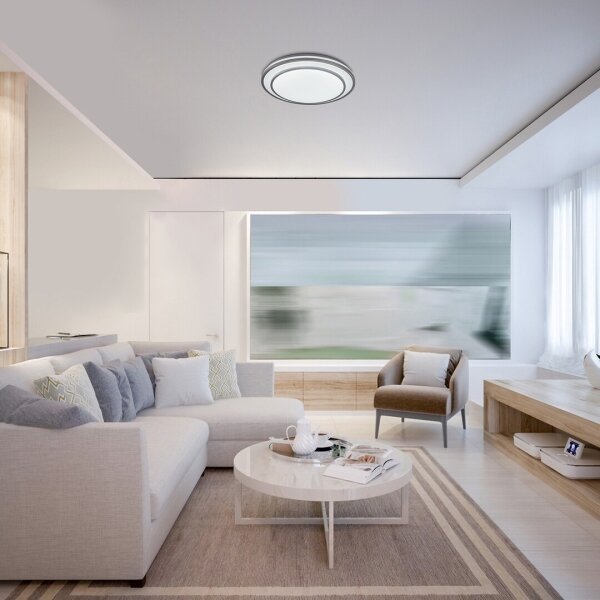 Rabalux 2131 - LED Димируемо таванно осветително тяло LUPITA LED/40W/230V сребристо + дистанционно управление