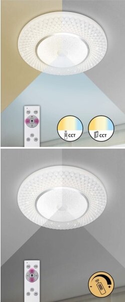 Rabalux 3254 - Димируемо LED таванно осветително тяло TORNADO LED/72W/230V + дистанционно управление