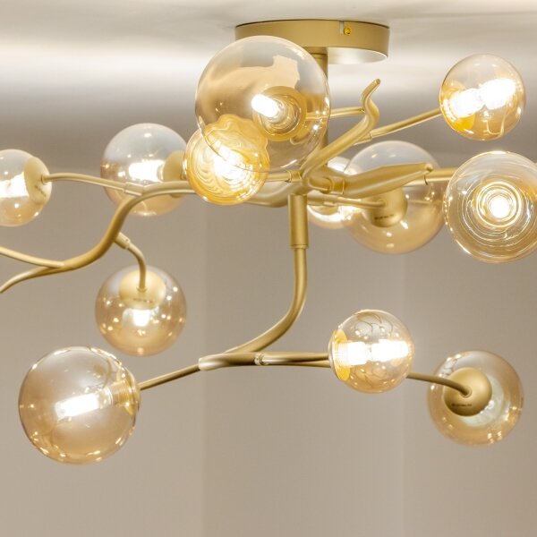 Brilagi - LED Полилей за повърхностен монтаж MISTEL 15xG9/3W/230V златист