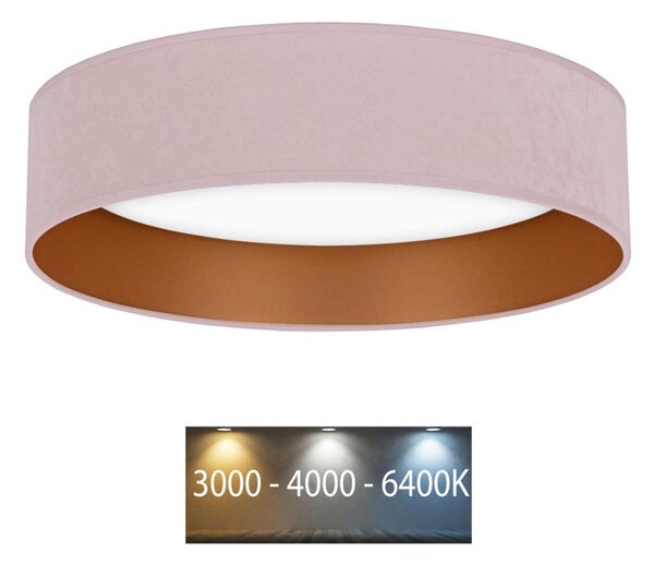 Brilagi - LED Плафон VELVET LED/24W/230V 3000/4000/6400K розов/златист