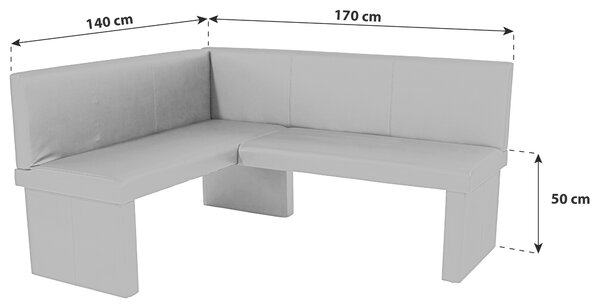 ДЕСЕН КУХНЕНСКИ ЪГЪЛ ПАСАУ 140/170/90 СМ