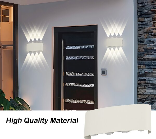 Brilagi - LED външно стеново осветително тяло FLAREBOX LED/8W/230V бяло IP65
