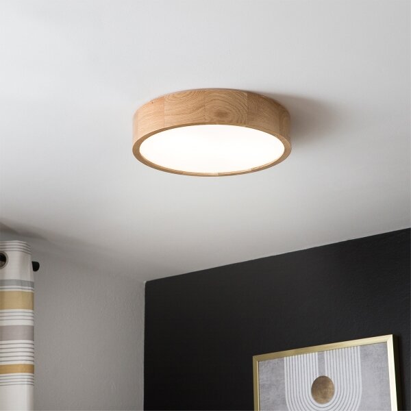 Brilagi - LED таванно осветително тяло CARVALHO LED/36W/230V, цвят дъб, диаметър 37,5 cm