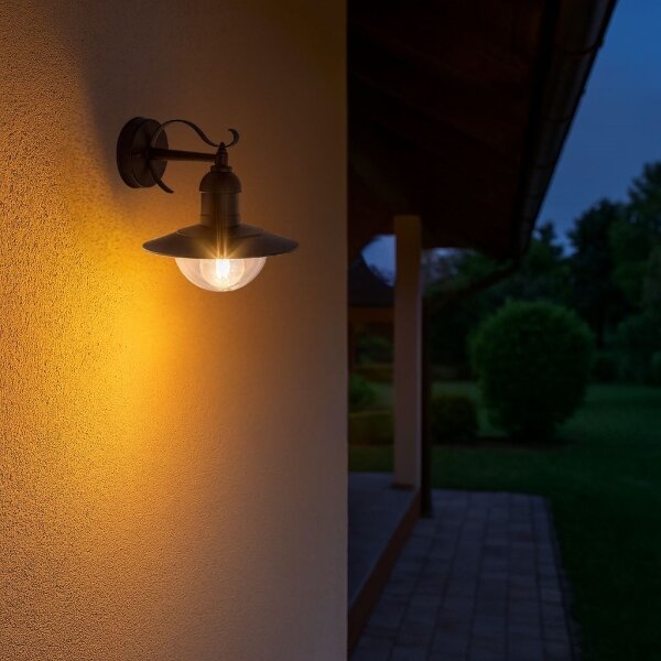 Brilagi - Външно стенно осветително тяло MOLDE 1xE27/60W/230V IP44 черно