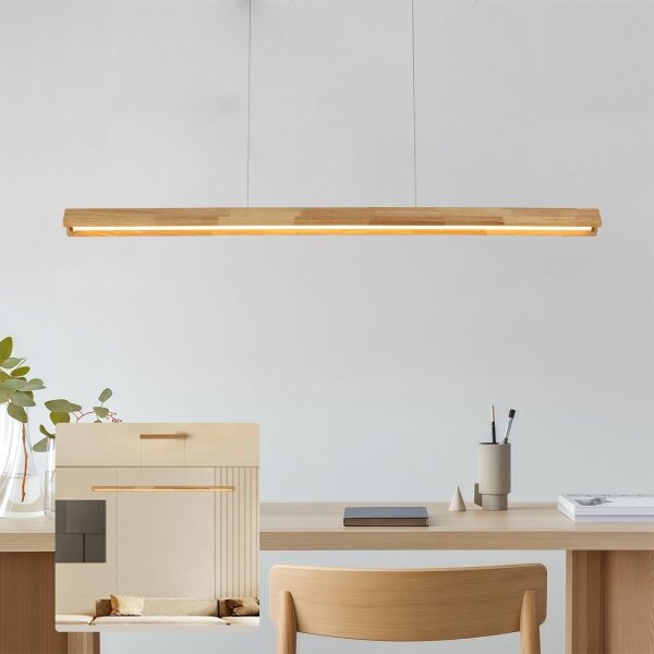 Brilagi - LED полилей на кабел UMEA WOOD LED/40W/230V 150 cm дърво