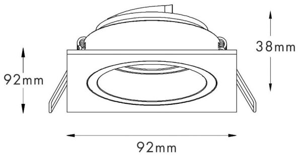 Zuma Line H-92703 - Луничка CHUCK DL SQUARE 1xGU10/50W/230V бяла