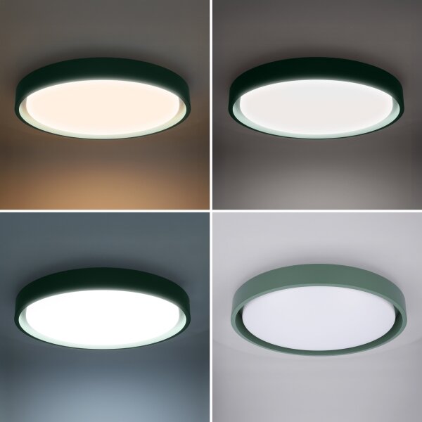 Brilagi - димируемо LED осветително тяло MATTEO LED/48W/230V 3000-6500K Ø 41 cm зелено + дистанционно управление