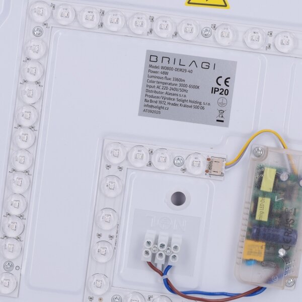 Brilagi - Димируемо LED осветително тяло MATTEO LED/48W/230V 3000-6500K Ø 41 см черно +ДУ