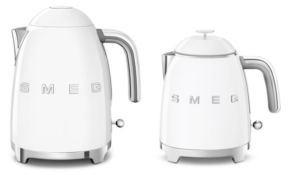 Бяла електрическа кана от неръждаема стомана 800 ml Retro Style – SMEG