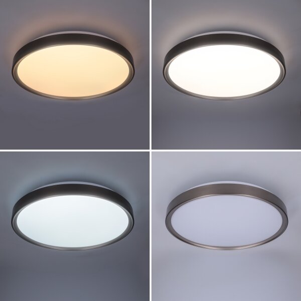 Brilagi-LED димируемо осветително тяло FANCIA LED/48W/230V 3000-6500K Ø 39 см, сребристо + дистанционно управление