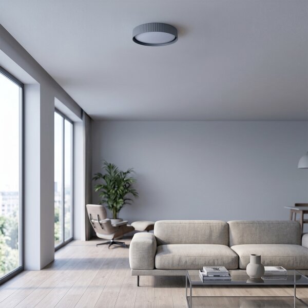 Brilagi - LED димируема таванна лампа LUCIA LED/48W/230V Ø 41 см сива + дистанционно управление