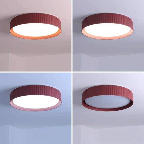 Brilagi-LED Димируемо таванно осветително тяло LUCIA LED/48W/230V Ø 41 cm червено + дистанционно управление