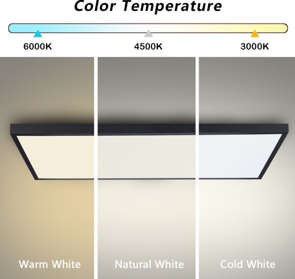 Brilagi -LED плафон за баня FRAME LED/96W/230V 120x60 cm IP44 черен