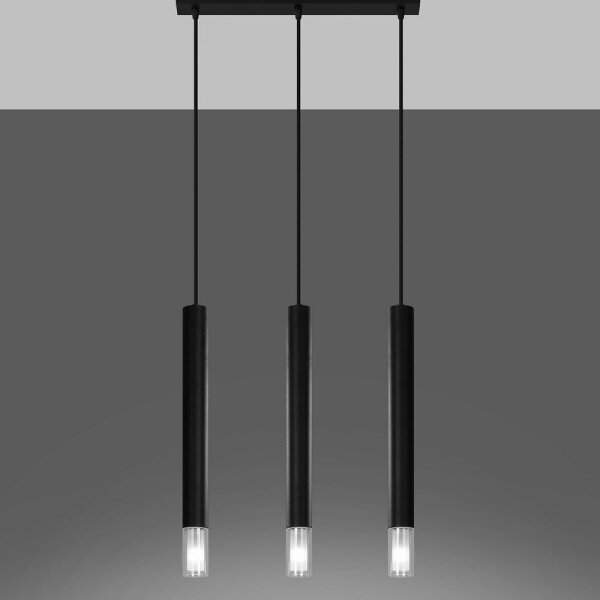 Sollux SL.0962 - Висящ полилей VIZIER 3xG9/12W/230V черен