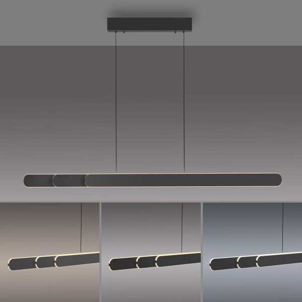Schöner Wohnen 12577-18 - димируема LED висяща лампа на шнур ADRIANA 2xLED/24W/230V черна