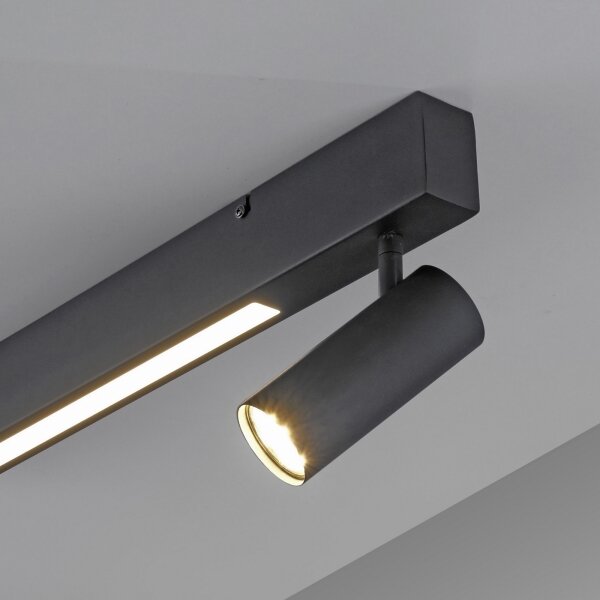Schöner Wohnen 11794-18 - LED точково осветително тяло DANTE 3xGU10/10W+LED/14,4W черно