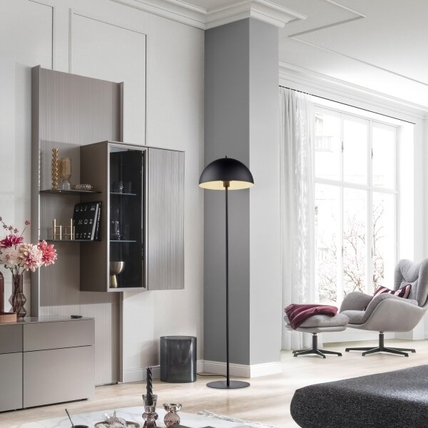 Schöner Wohnen 11727-18 - Подова лампа ALI 1xE27/25W/230V черна