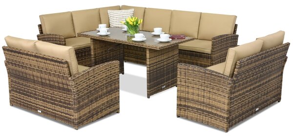 Градински мебели Monaco Comida 9 Garden Point кафяв