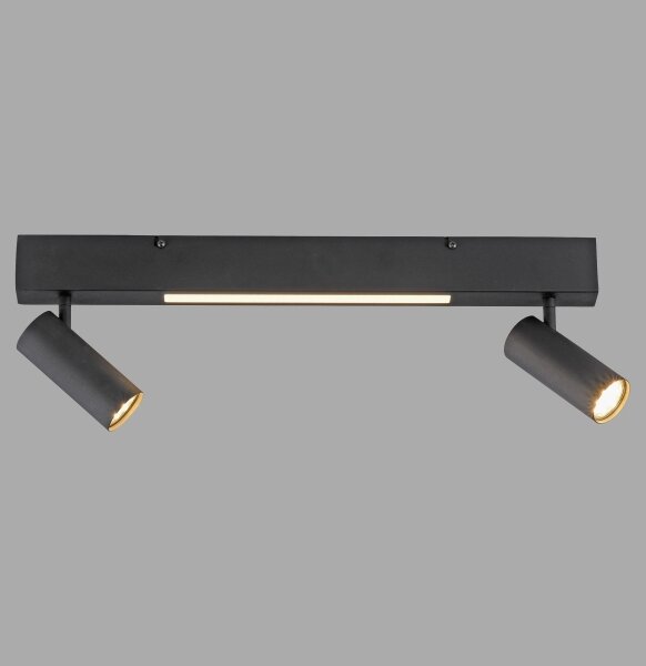 Schöner Wohnen 11793-18 - LED точково осветително тяло DANTE 2xGU10/10W+LED/7,2W черно