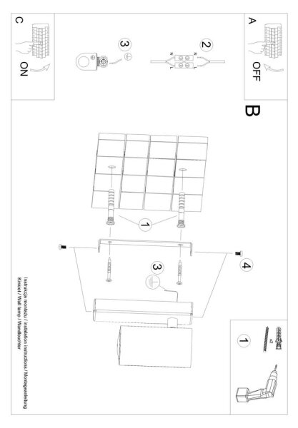 Sollux SL.1077 - Аплик UTTI 1xGU10/40W/230V черен