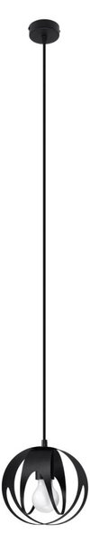 Sollux SL.1087 - Висящ полилей TULOS 1xE27/60W/230V черен