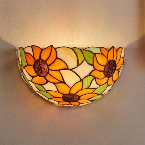 Brilagi - Тифани витражен аплик SUNFLOWER 1xE14/40W/230V