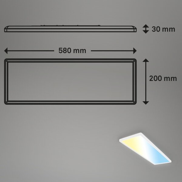 Briloner 7403-016 - LED Димируем плафон SLIM LED/23W/230V 2700-6500K + д.у