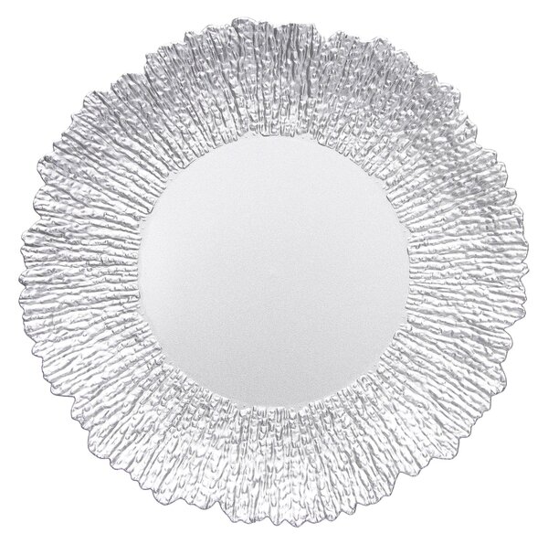 Декоративна подложна чиния ANEMONE SILVER,33 см, сребро