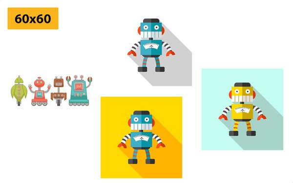 Комплект картини – За детските любители на роботите