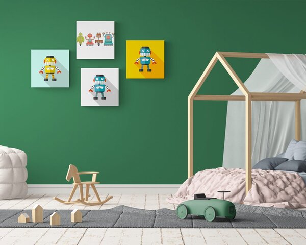 Комплект картини – За детските любители на роботите