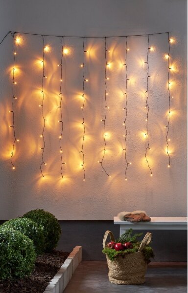 Eglo 410828 - LED Екстериорна Коледна завеса GOLDEN 80xLED 1,3м IP44 топло бяла