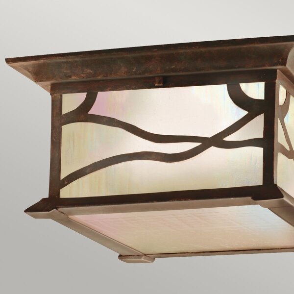 Quintiesse QN-MORRIS-F - Външно таванно осветително тяло MORRIS 2xE27/60W/230V IP44 бронзово