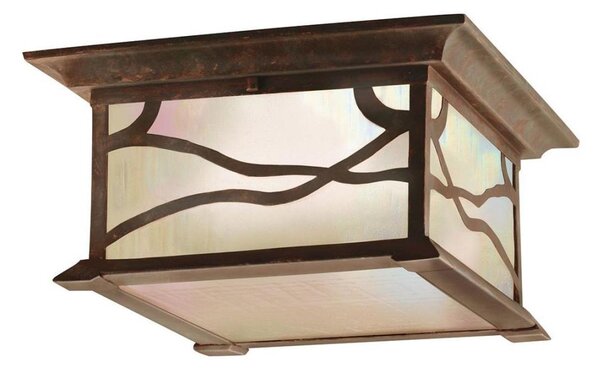 Quintiesse QN-MORRIS-F - Външно таванно осветително тяло MORRIS 2xE27/60W/230V IP44 бронзово