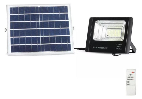 LED соларен прожектор 16W, 4000K, IP65, димер, с DO