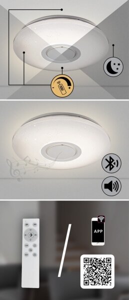 Rabalux 3509 - LED RGB димируема таванна лампа RODION LED/24W/230V + дистанционно управление