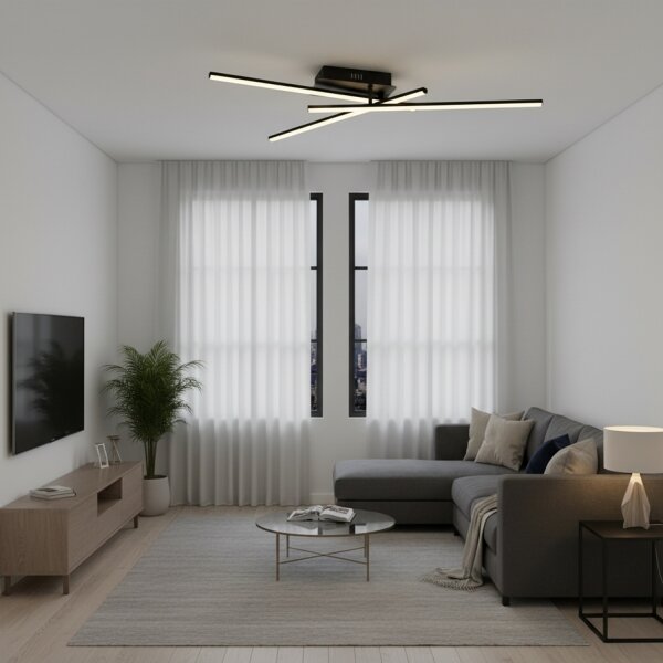 Brilagi - LED таванно осветително тяло STRIPES LED/30W/230V черно