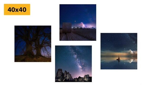 Комплект картини – Мистериозна нощна природа