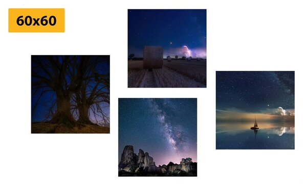 Комплект картини – Мистериозна нощна природа