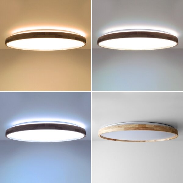 Brilagi - LED димируемо осветително тяло ALSON LED/72W/230V 3000-6500K дъб Ø 78 см + дистанционно управление