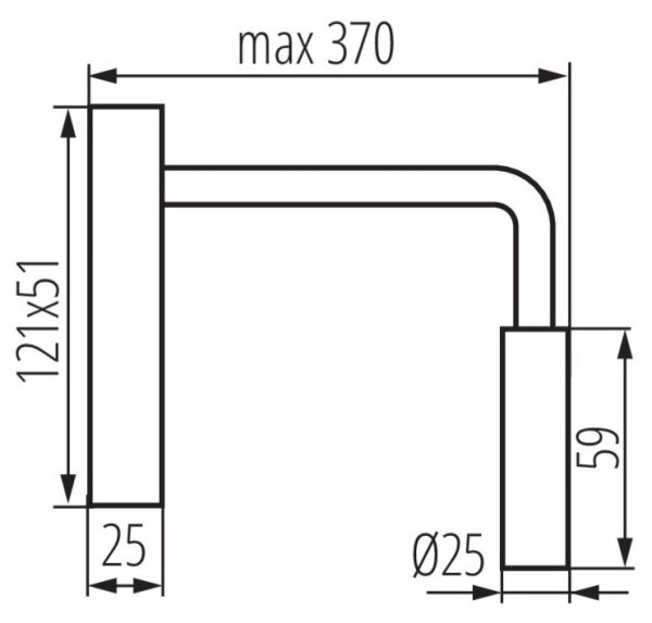 Kanlux 32522 - LED Аплик TONIL LED/2,7W/230V черен