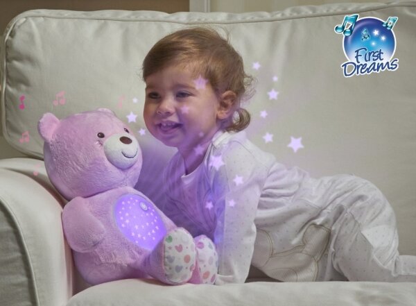 Chicco - Проектор с мелодия BABY BEAR 3xAAA розов