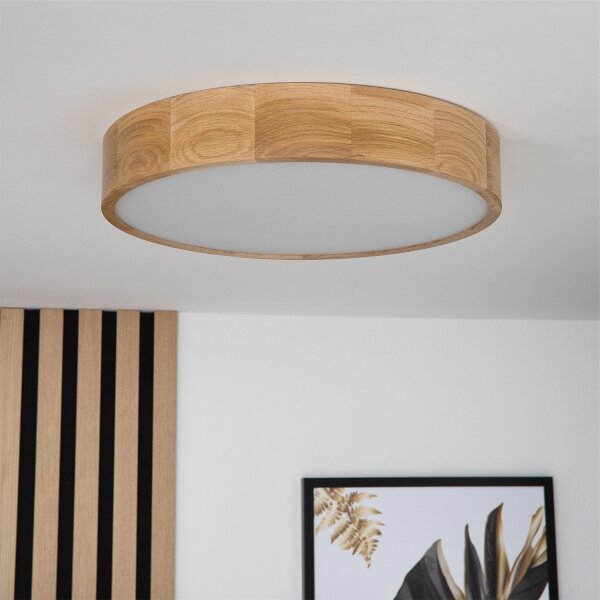Brilagi - LED таванно осветително тяло CARVALHO LED/36W/230V, дъб, диаметър 47,5 см