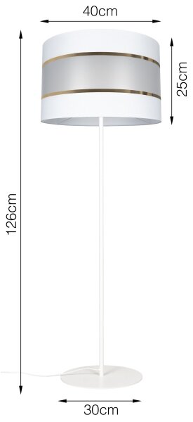 Лампион CORAL 1xE27/60W/230V бял