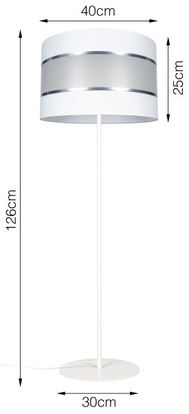 Лампион CORAL 1xE27/60W/230V бял