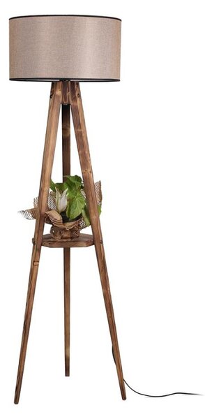 Подова лампа TRIPOD 1xE27/60W/230V бежово/кафяво
