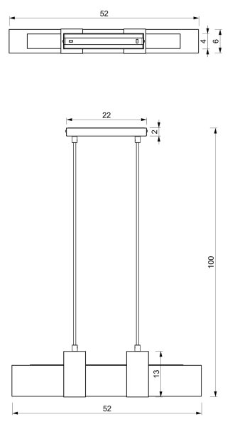 Висящ полилей BELEN 3xGU10/8W/230V