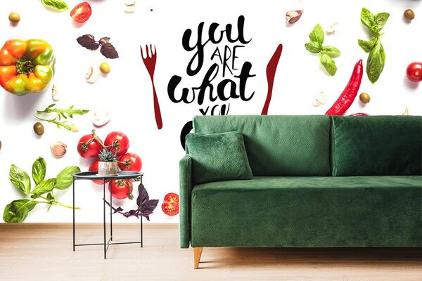 Тапет – С надпис - You are what you eat
