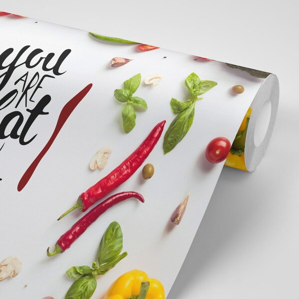 Тапет – С надпис - You are what you eat