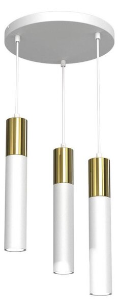Висящ полилей CASSA 3xGU10/8W/230V бял/златист