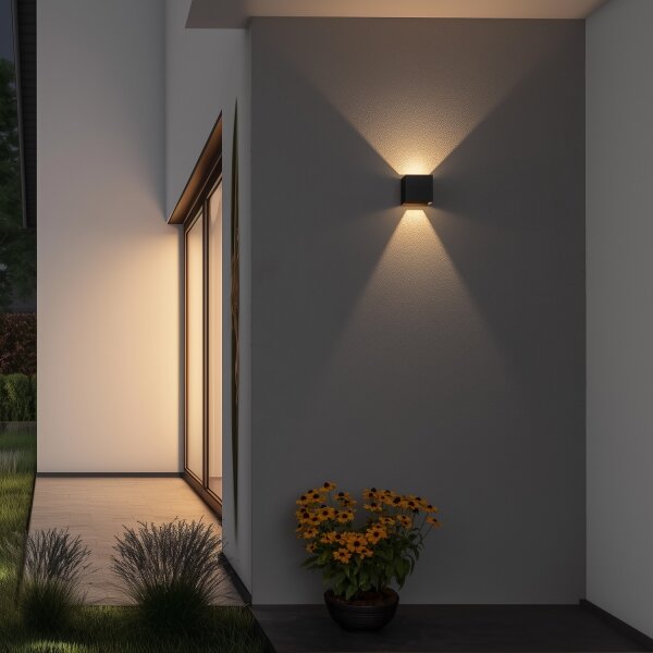 Brilagi - LED Екстериорен аплик CUBE LED/6W/230V антрацит IP54